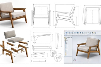 create furniture cad technical drawings for cnc and manufacturing