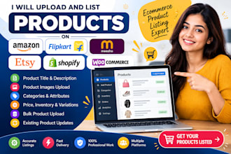 upload products on amazon, flipkart, meesho, etsy, shopify