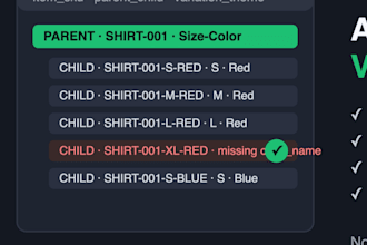 fix or create amazon parent child variations by flat file