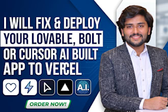 fix and deploy your lovable, bolt or cursor ai built app to vercel