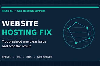 fix your website hosting, SSL, dns or cpanel issue