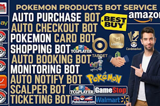 do pokemon bot, auto checkout bot, target bot, purchase bot, lazada buying bot