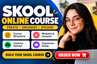 create and organize your skool online course for course creators