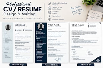 design a professional ats friendly CV resume