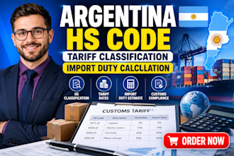 provide argentina hs code, tariff classification and import duty calculation