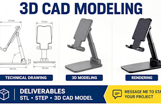 design functional 3d printable products, tools holder and gadgets stl step