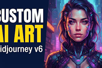 generate custom midjourney ai art and digital illustration