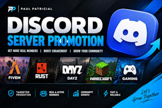 discord server promotion, fivem ads, rust, dayz, minecraft, gaming promotion