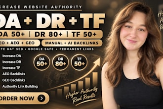 increase da DR tf with off page SEO and GEO backlinks