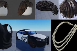 create custom roblox ugc accessories, hair, outfits and 3d models