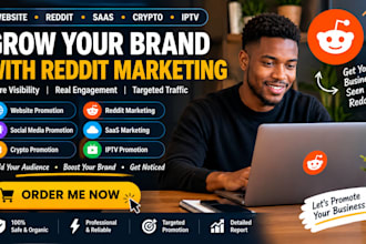 provide website promotion, reddit marketing, crypto, saas and iptv promotion
