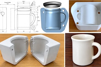 create ceramic slip casting plaster mold stl file in solidworks