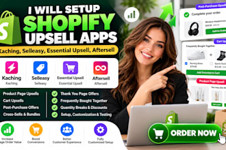 setup shopify upsell apps kaching selleasy essential upsell aftersell