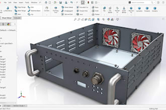 create sheet metal enclosure, laser cutting dxf bending drawing solidworks