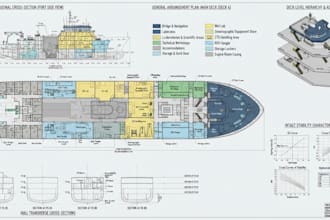 design your boat or ship hull with stability, hydrostatic analysis