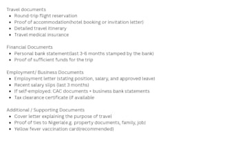 create a complete schengen visa document checklist