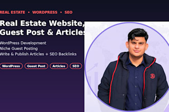write and publish real estate blog article with backlink
