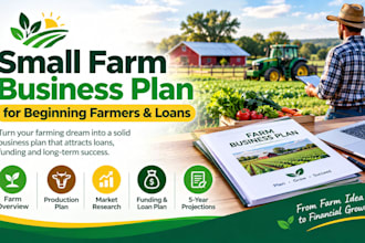 create a small farm business plan for beginning farmers and loans