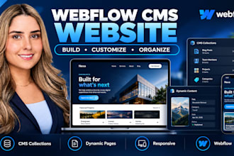 build and customize your webflow cms website and collections