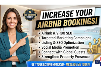 airbnb promotion, promote your airbnb listing vrbo, booking com marketing