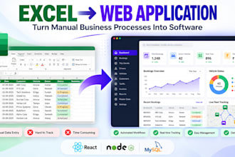 convert your excel or manual business process into a web app