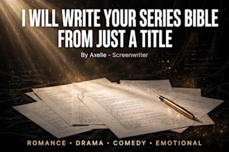 write a powerful drama romance series bible for your show