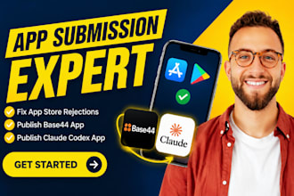 fix app store rejections and publish base44 claude codex app to app store
