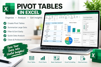 create pivot tables and interactive excel dashboards
