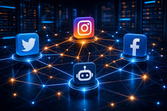 develop automated social media bots for twitter, instagram, facebook bot
