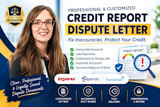 draft a professional credit report dispute letter for inaccurate items