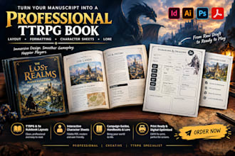 ttrpg layout design rulebook formatting dnd 5e character sheet pdf lore