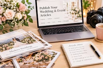 publish modern fine art wedding and event guest posts