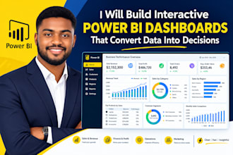 build interactive power bi dashboard and report