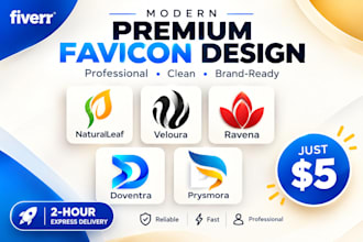 design favicon, website icon, app icon and logo to favicon