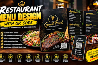design a menu for your restaurant with qr code
