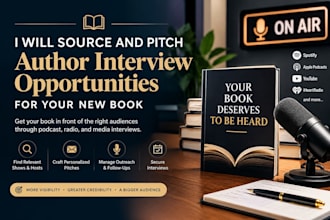 source and pitch author interview opportunities for your new book