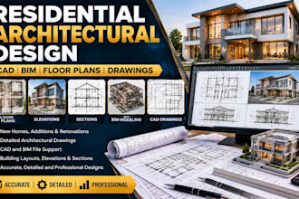 create architect drawing residential projects details available cad bim file