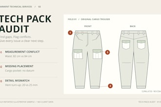 review your fashion tech pack before sampling in china