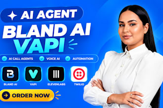 create ai agent bland ai vapi, ai elevenlabs twilio integration