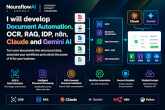 build document automation, ocr api, contract analysis, invoice, idp, n8n, claude