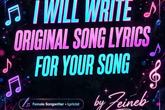 write original song lyrics for your song