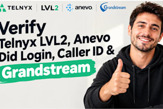 verify telnyx lvl an 2 anevo did login caller id  grandsteam