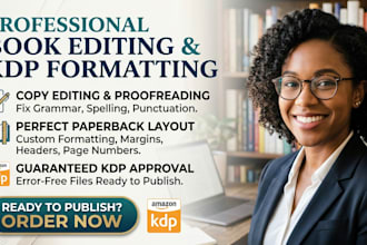 format, edit and amazon KDP paperback book formatting