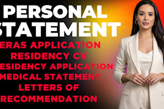edit your amcas or eras personal statement for medical school residency in 24hrs