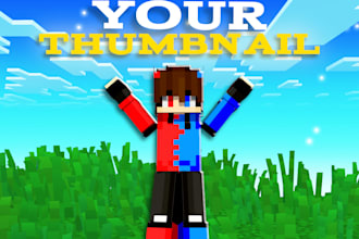 make a minecraft thumbnail within 32hour