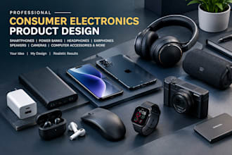 design consumer electronics product for smartphone power bank headphone 3d cad