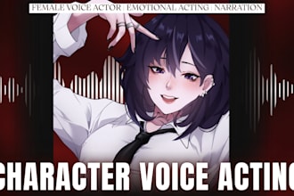 record professional female character voice overs