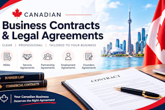 draft canadian business contracts and legal agreements