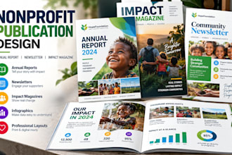 design nonprofit newsletter, annual report and impact magazine