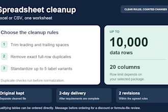 clean excel and CSV data remove duplicates and standardize labels